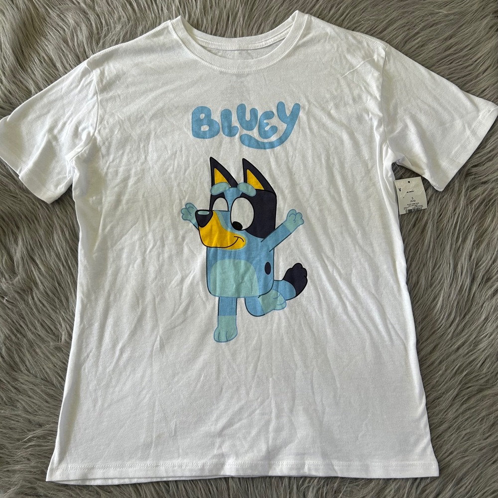 Bluey T-Shirt Womens Size‎ Small (4/6) White Short Sleeve Tee